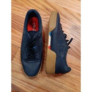 Ellesse Piacentino Shoes Men's Size 10 Leather Tennis‎ Sneakers Navy Red Orange